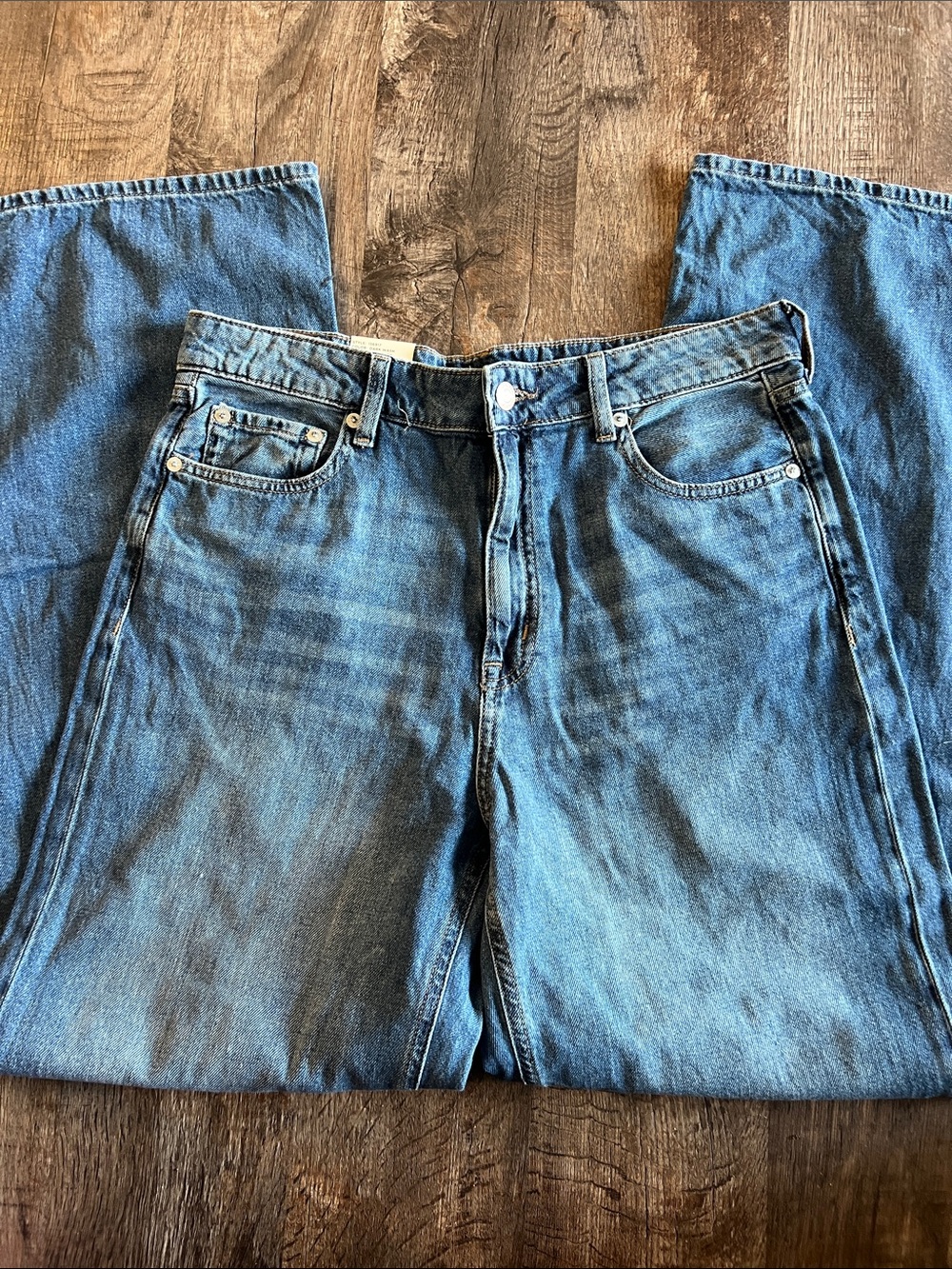Aeropostale Women's Flare Wide-Leg Jeans in Blue Denim - Picture 4 of 6